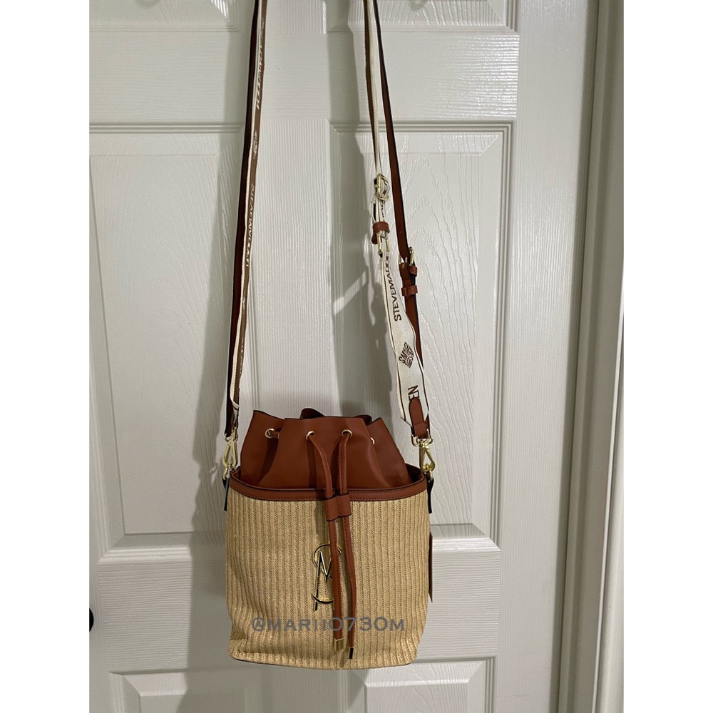 Steve Madden purse cog/multi bmayor crossbody DT618165 double straps removable - Picture 3 of 6